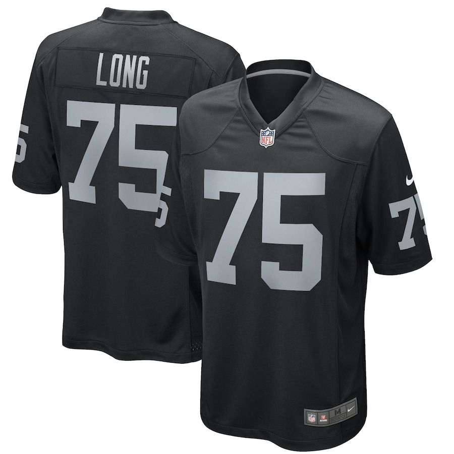 Men Oakland Raiders #75 Howie Long Nike Black Game Retired Player NFL Jersey